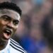 Nottingham Forest’s Nigerian striker #09 Taiwo Awoniyi celebrates after scoring his team first goal during the English Premier League football match between West Ham United and Nottingham Forest at the London Stadium, in London on November 12, 2023. (Photo by JUSTIN TALLIS / AFP)