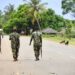 [file] Soldiers from the Mozambican army patrol the streets / AFP PHOTO / ADRIEN BARBIER